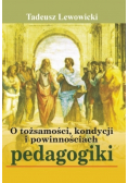 O tożsamości kondycji i powinnościach pedagogiki