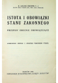Istota i obowiązki stanu zakonnego 1930 r.