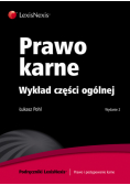 Prawo karne Wykład części ogólnej