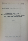 Studia i materiały do osadnictwa wielkopolski wczesnohistorycznej Tom VI