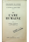 De L ame  Humaine