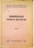 Sakramentalny charakter małżeństwa 1934 r