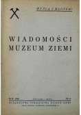 Wiadomości Muzeum Ziemi nr 4 1938 r.