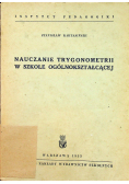 Nauczanie trygonometrii w szkole ogólnokształcącej