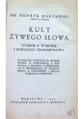 Kult żywego słowa 1929 r.