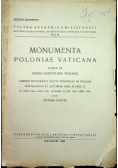 Monumenta Poloniae Vaticana Tomus VII 1950 r.