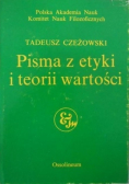 Pisma z etyki i teorii wartości
