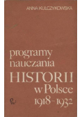 Programu nauczania historii w Polsce 1918 1932