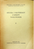 Studia i materiały z dziejów nauki polskiej 2