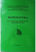 Matematyka dla studentów kierunków ekonomicznych