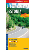 Litwa Łotwa Estonia mapa samochodowa 1:700 000