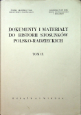 Dokumenty i materiały do historii stosunków polsko radzieckich Tom IX