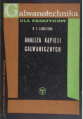 Analiza kąpieli galwanicznych
