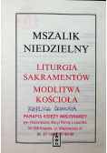 Mszalik niedzielny Liturgia sakramentów Modlitwa Kościoła