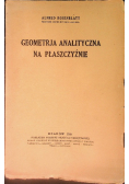 Geometria analityczna na płaszczyźnie, 1926 r.