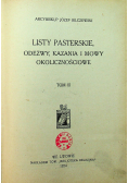 Listy Pasterskie odezwy kazania i mowy okolicznościowe tom III 1924 r.
