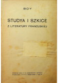 Studya i szkice z literatury francuskiej 1920 r