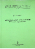 Metody badań społecznych Wybrane zagadnienia