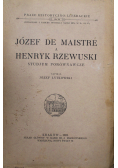 Józef De Maistre a Henryk Rzewuski 1925 r.