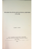 Polish Politics and National Reform 1775 - 1788
