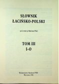Słownik łacińsko  polski Tom III