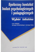 Społeczny kontekst badań psychologicznych i pedagogicznych