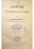 Słownik polsko łaciński 1866 r.