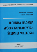 Technika badania spółek kapitałowych średniej wielkości