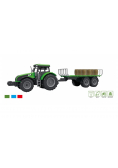 Traktor z przyczepą, dźwiękami i światłem