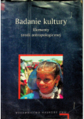 Badanie kultury Elementy teorii antropologicznej