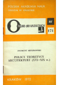 Polscy teoretycy architektury XVI - XIX w