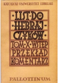 List do hebrajczyków tom X wstęp przekład komentarze