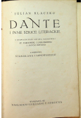 Dante i inne szkice literackie 1921 r