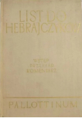 List do Hebrajczyków Wstęp przekład komentarz