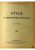 Style w architekturze kościelnej 1923 r