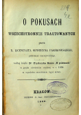 O pokusach Wszechstronnie Traktowanych 1890 r.