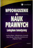 Wprowadzenie do nauk prawnych Leksykon tematyczny