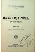Kazania o męce pańskiej na trzy posty 1906 r.