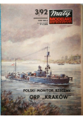 Mały modelarz Nr 3 / 92 Polski monitor rzeczny ORP Kraków