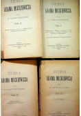 Dzieła Adama Mickiewicza 4 tomy 1893r