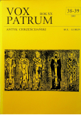 Vox patrum Antyk Chrześcijański rok XX  Nr 38 39