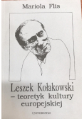 Leszek Kołakowski teoretyk kultury europejskiej