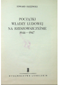 Początki władzy ludowej na Rzeszowszczyźnie