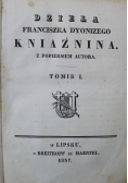 Dzieła Franciszka Dyonizego Kniaznina tomik I 1857 r.