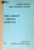 Teoria automatów i lingwistyka matematyczna
