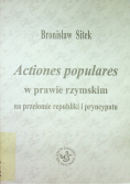 Actiones populares w prawie rzymskim na przełomie republiki i pryncypatu