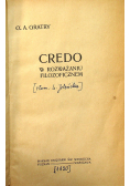 Credo w rozważaniu filozoficznym Około 1920 r.
