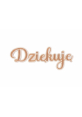Drewniany napis - Dziękuję 5szt biały