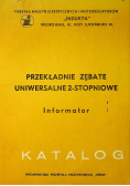 Przekładnie zębate uniwersalne 2 stopniowe Informator