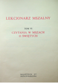 Lekcjonarz mszalny tom VI